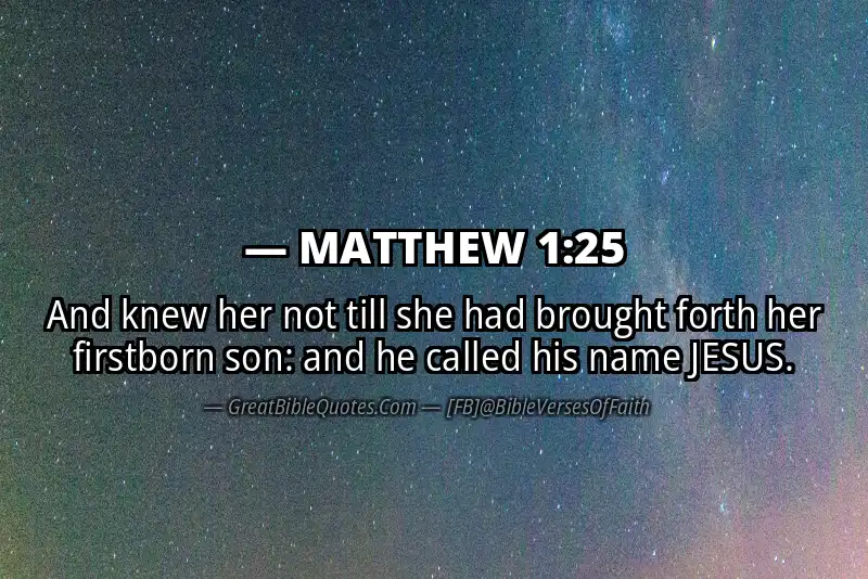Bible verse: MATTHEW 1:25 Image