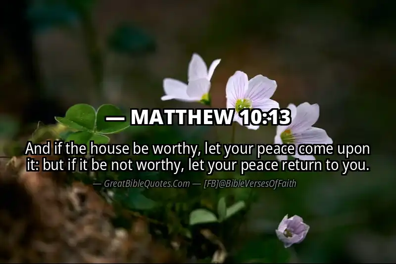 MATTHEW 10:13 Verse