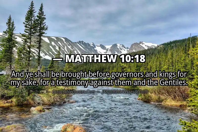 MATTHEW 10:18 Verse