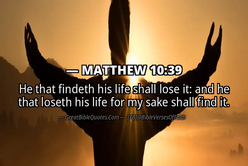 MATTHEW 10:39 Verse