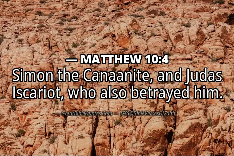 MATTHEW 10:4 Verse Image