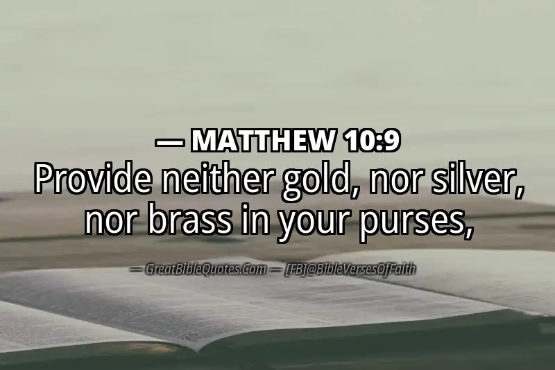 MATTHEW 10:9 Verse Image
