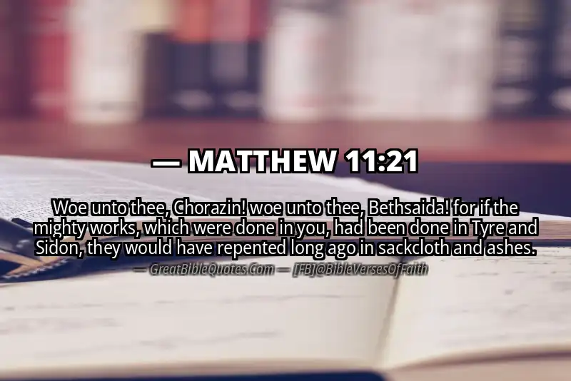 MATTHEW 11:21 Verse