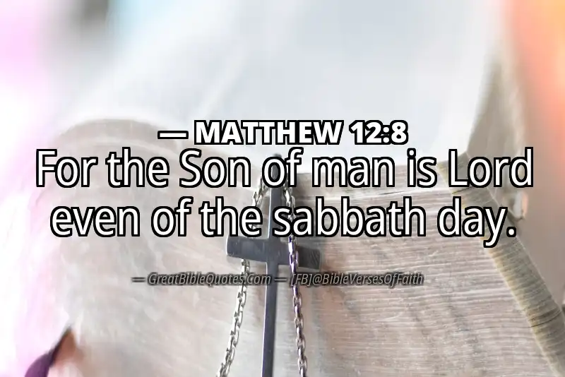 MATTHEW 12:8 Verse