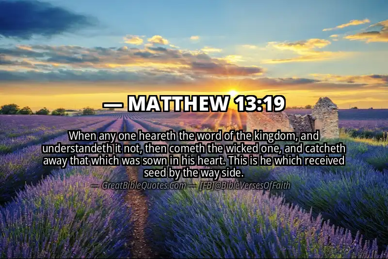 MATTHEW 13:19 Verse