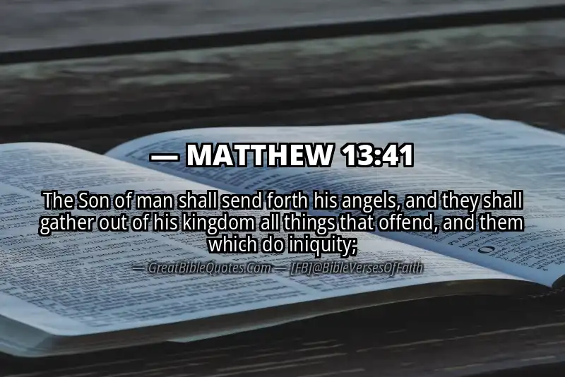 MATTHEW 13:41 Verse Image