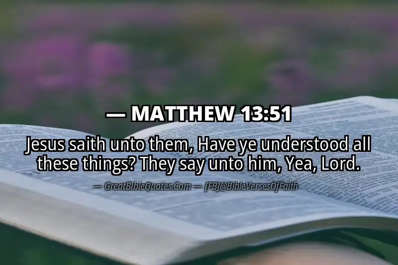 MATTHEW 13:51 Verse