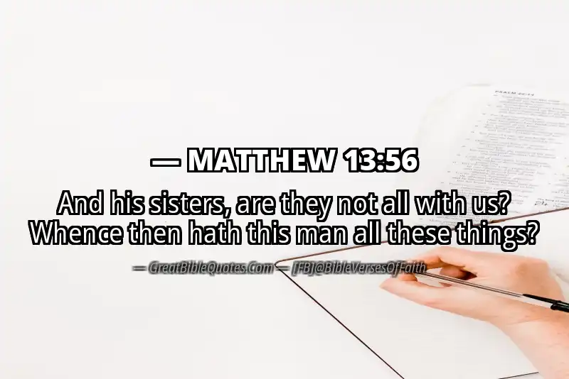 MATTHEW 13:56 Verse