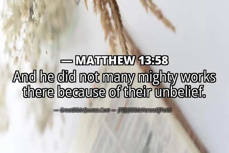 MATTHEW 13:58 Verse