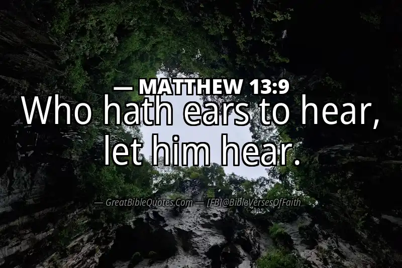 MATTHEW 13:9 Verse Image