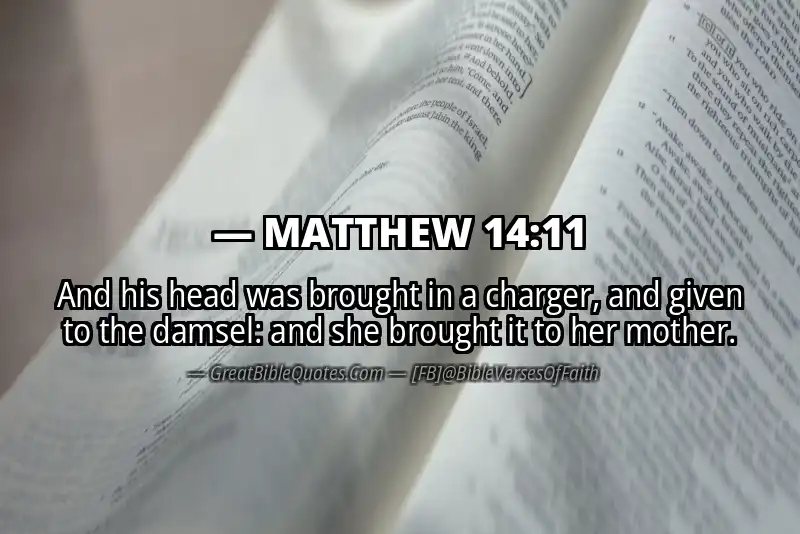 MATTHEW 14:11 Verse