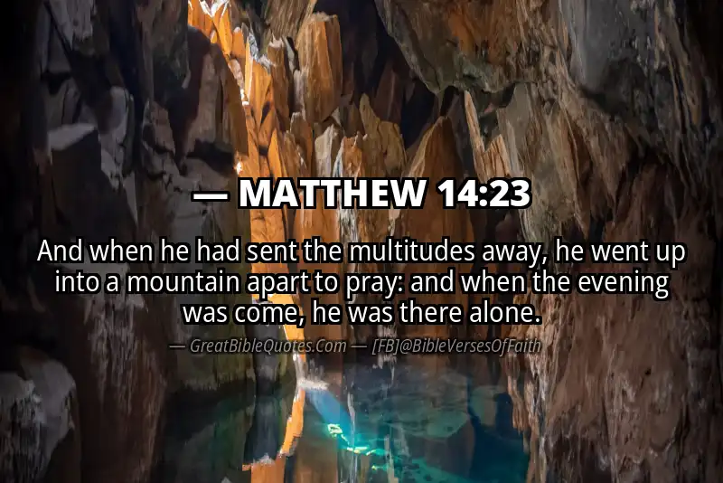 Image for MATTHEW 14:23 Bible verse