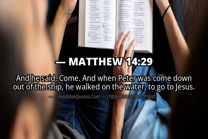 MATTHEW 14:29 Verse