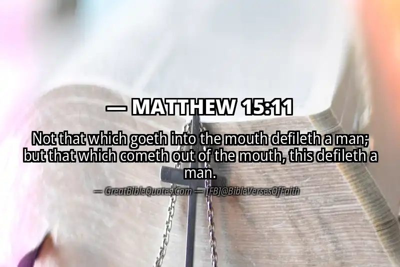 MATTHEW 15:11 Verse