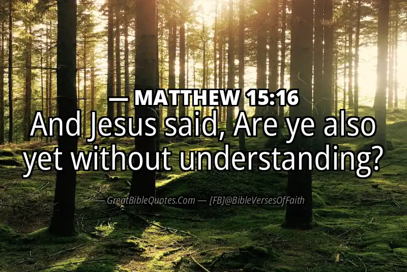 MATTHEW 15:16 Verse Image