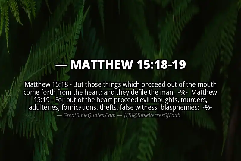 Image for MATTHEW 15:18-19 Bible verse