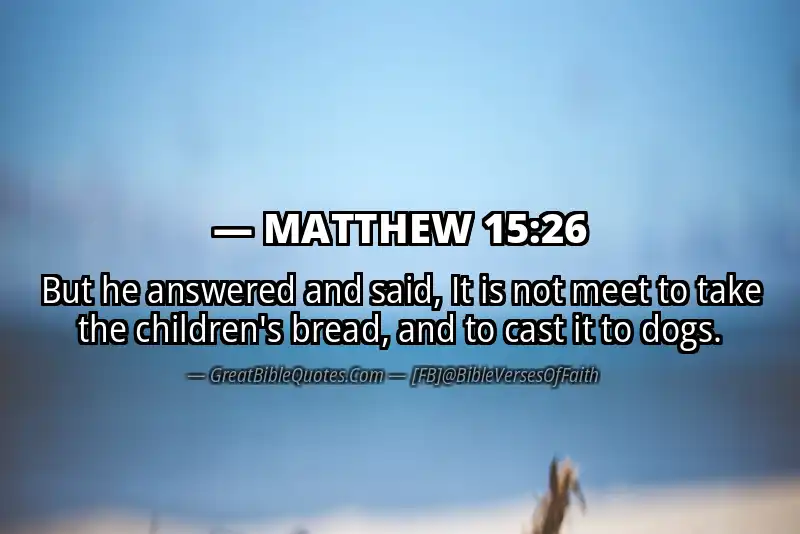 MATTHEW 15:26 Verse
