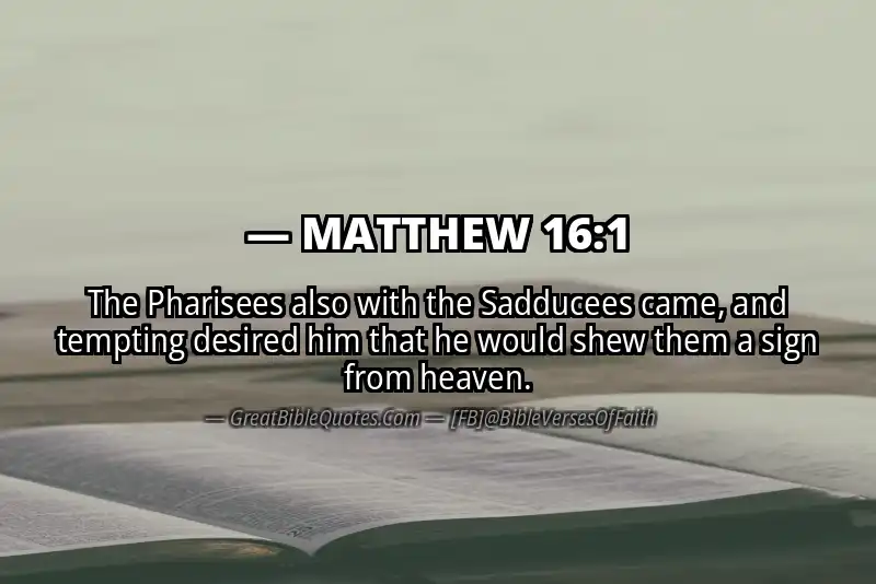 MATTHEW 16:1 Verse