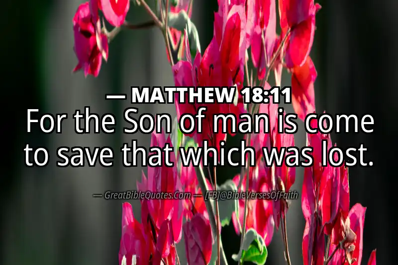 MATTHEW 18:11 Verse