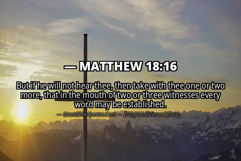 MATTHEW 18:16 Verse Image