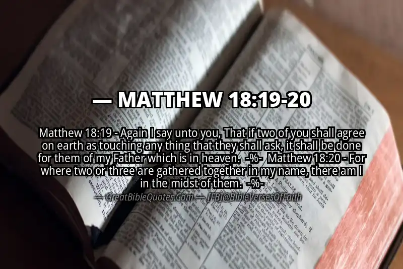 Image for MATTHEW 18:19-20 Bible verse