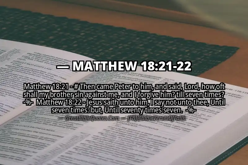 Image for MATTHEW 18:21-22 Bible verse