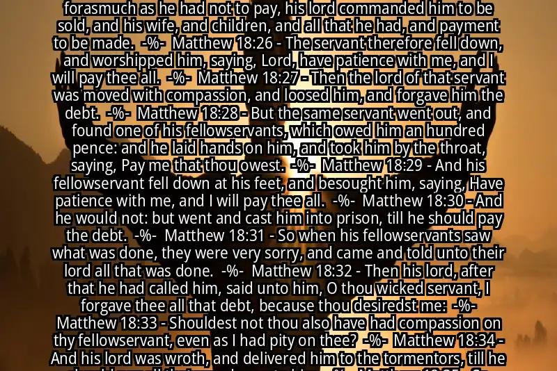 Image for MATTHEW 18:21-35 Bible verse