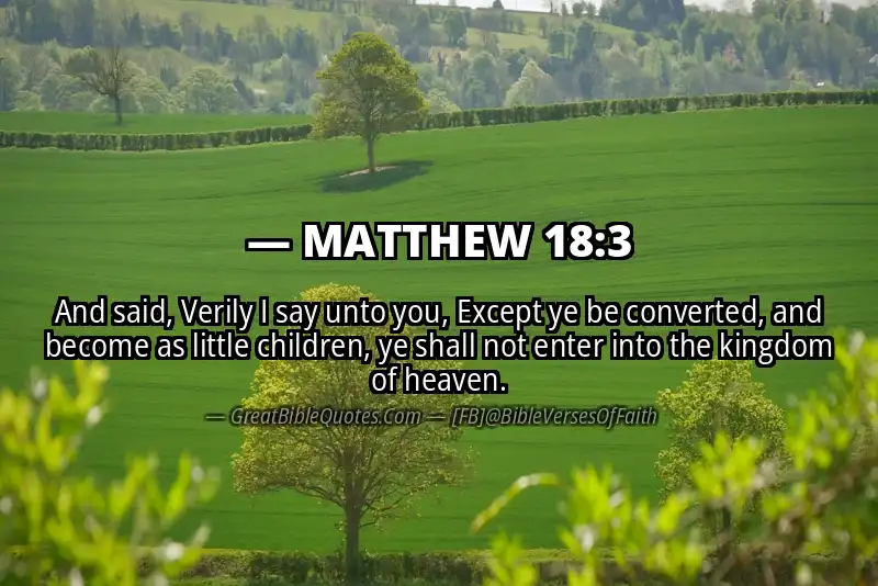 MATTHEW 18:3 Verse