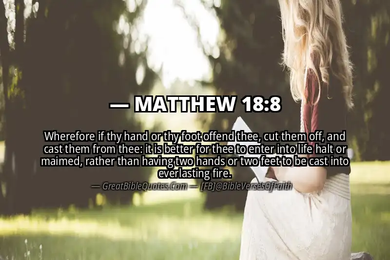 MATTHEW 18:8 Verse Image