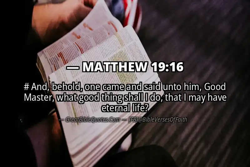 MATTHEW 19:16 Verse Image
