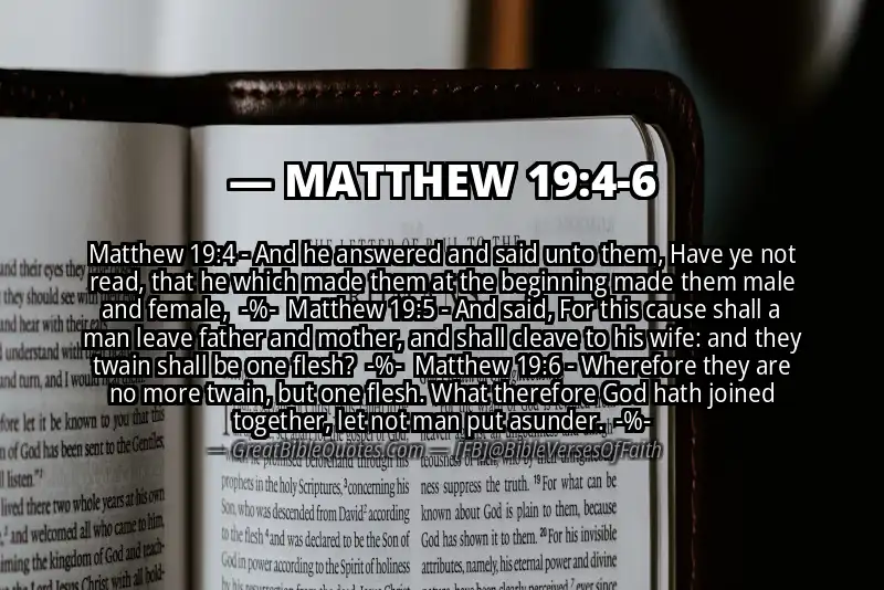 Image for MATTHEW 19:4-6 Bible verse
