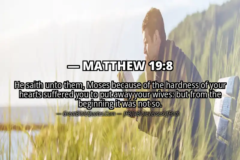 MATTHEW 19:8 Verse Image