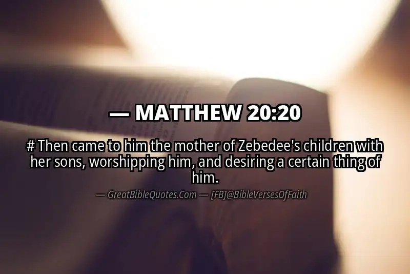 MATTHEW 20:20 Verse Image