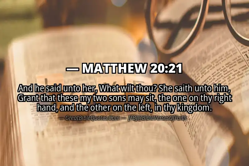 MATTHEW 20:21 Verse Image