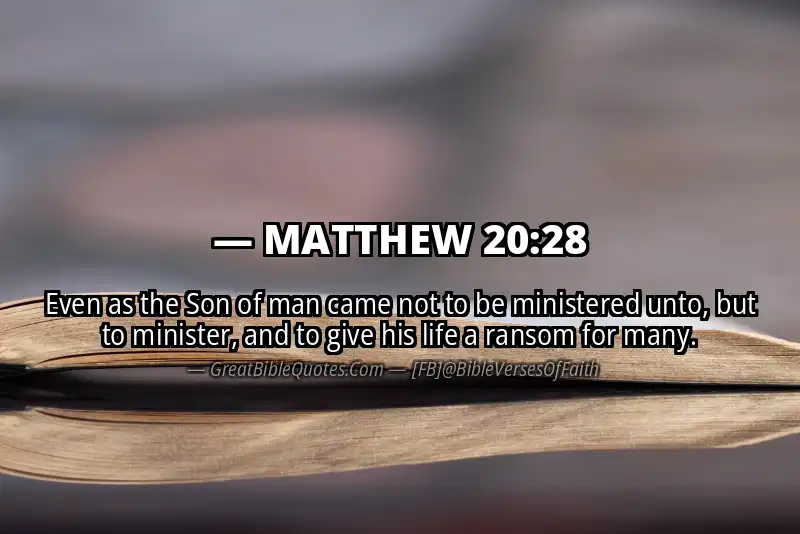 MATTHEW 20:28 Verse