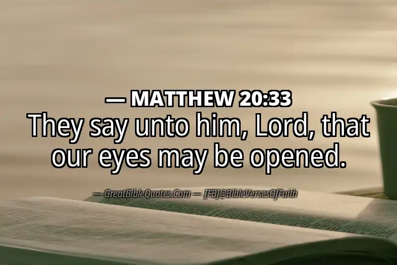 MATTHEW 20:33 Verse