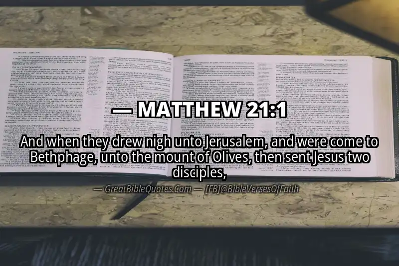 MATTHEW 21:1 Verse Image