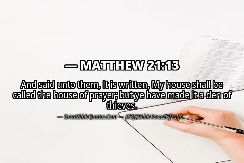 MATTHEW 21:13 Verse