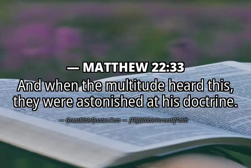 MATTHEW 22:33 Verse