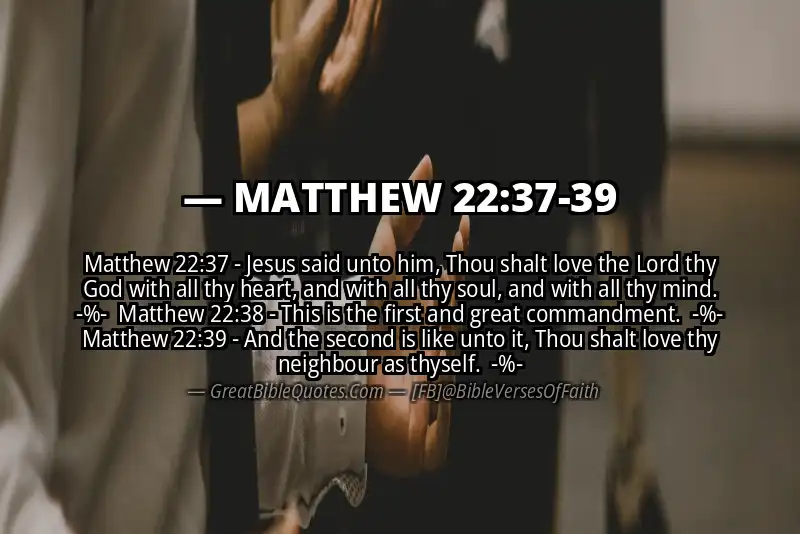 Image for MATTHEW 22:37-39 Bible verse
