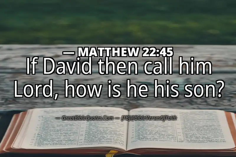 MATTHEW 22:45 Verse