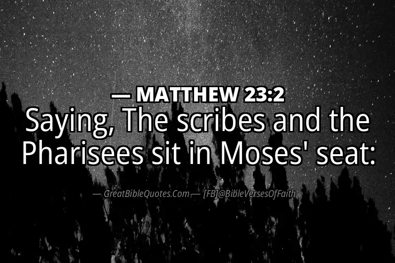MATTHEW 23:2 Verse