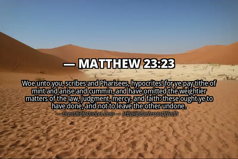 MATTHEW 23:23 Verse