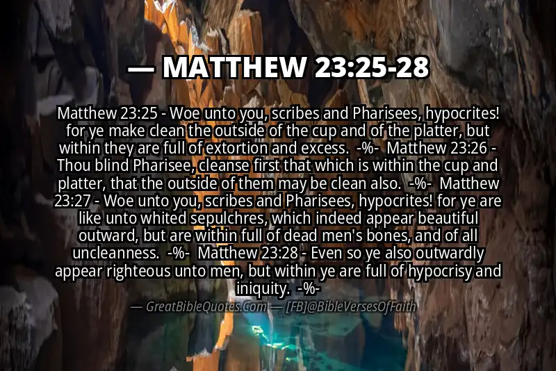 Image for MATTHEW 23:25-28 Bible verse