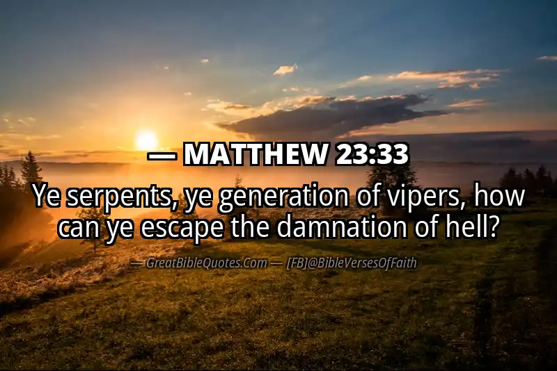MATTHEW 23:33 Verse