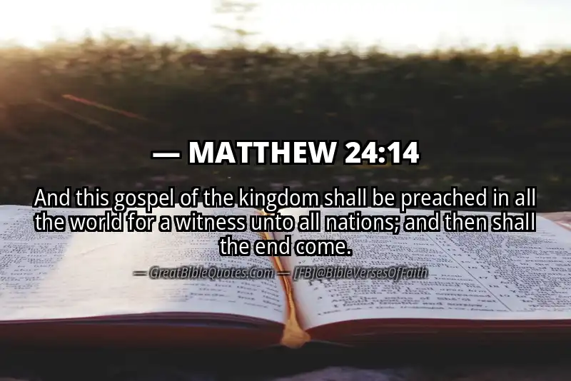 MATTHEW 24:14 Verse