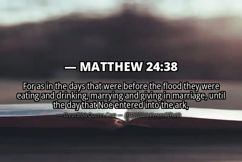 MATTHEW 24:38 Verse
