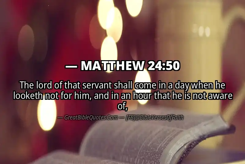 MATTHEW 24:50 Verse