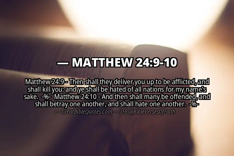 Image for MATTHEW 24:9-10 Bible verse