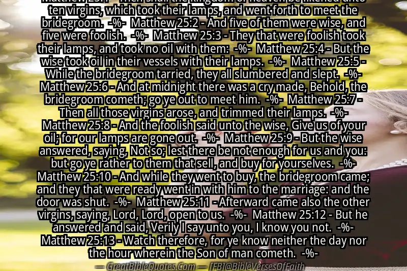 Image for MATTHEW 25:1-13 Bible verse